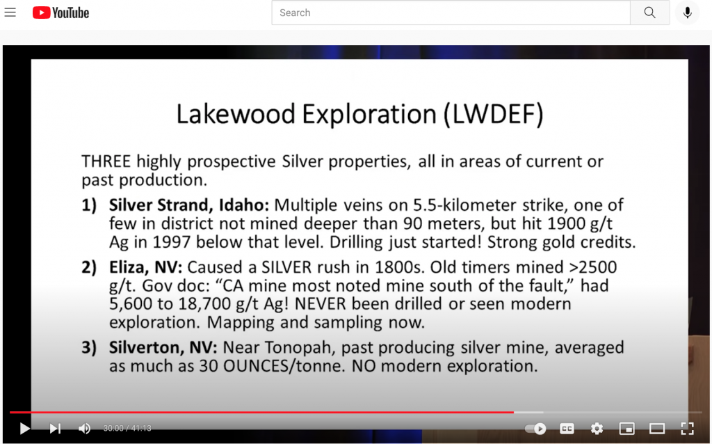 Jeff Clark Presentation about Lakeview Exploration