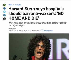 Howard Stern Says the Unvaccinated Should NOT Be Treated in Hospitals