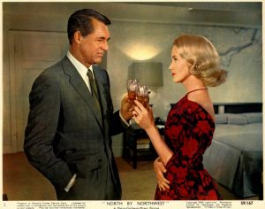 Eva Marie Saint with cary Grant in 'North by Northwest'